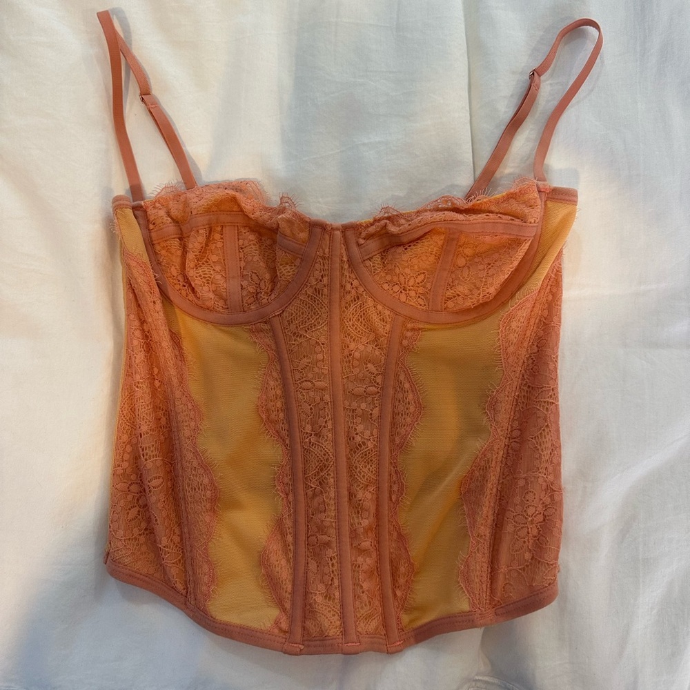 Urban outfitters pink corset